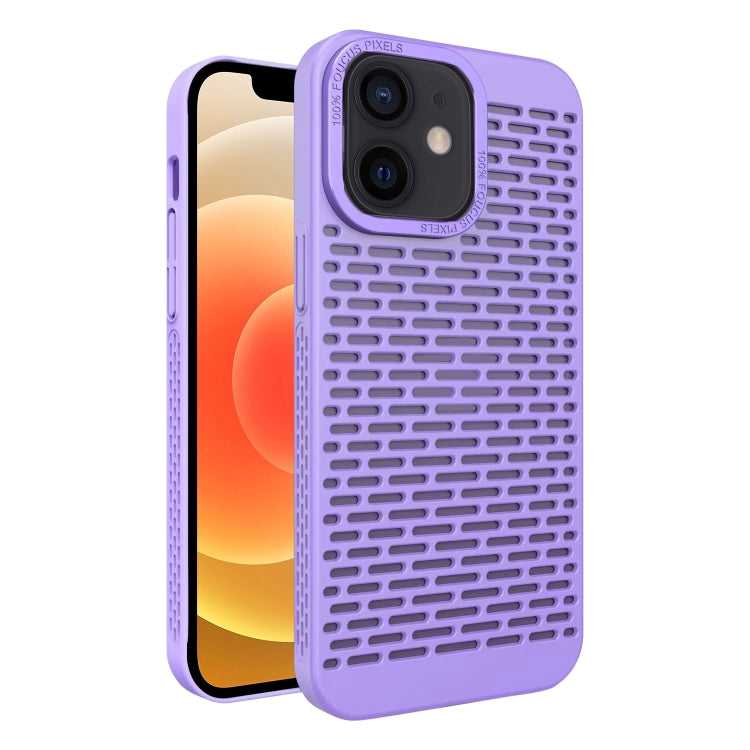 For iPhone 12 Hollow Heat Dissipation TPU Phone Case