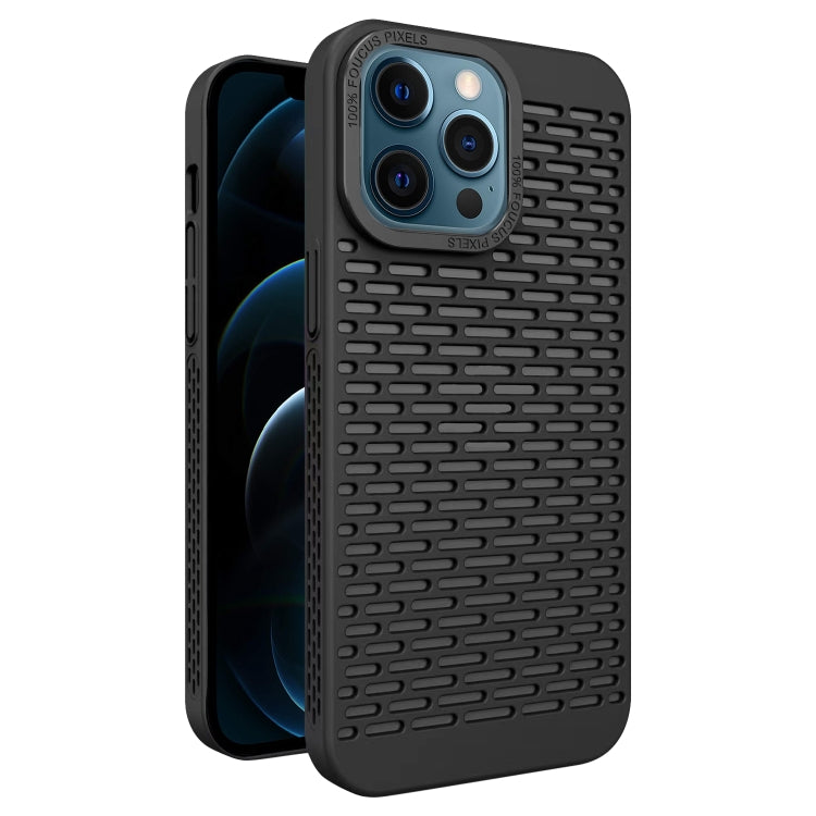 For iPhone 12 Pro Max Hollow Heat Dissipation TPU Phone Case