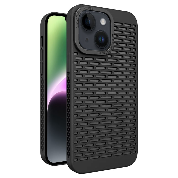 For iPhone 14 Hollow Heat Dissipation TPU Phone Case