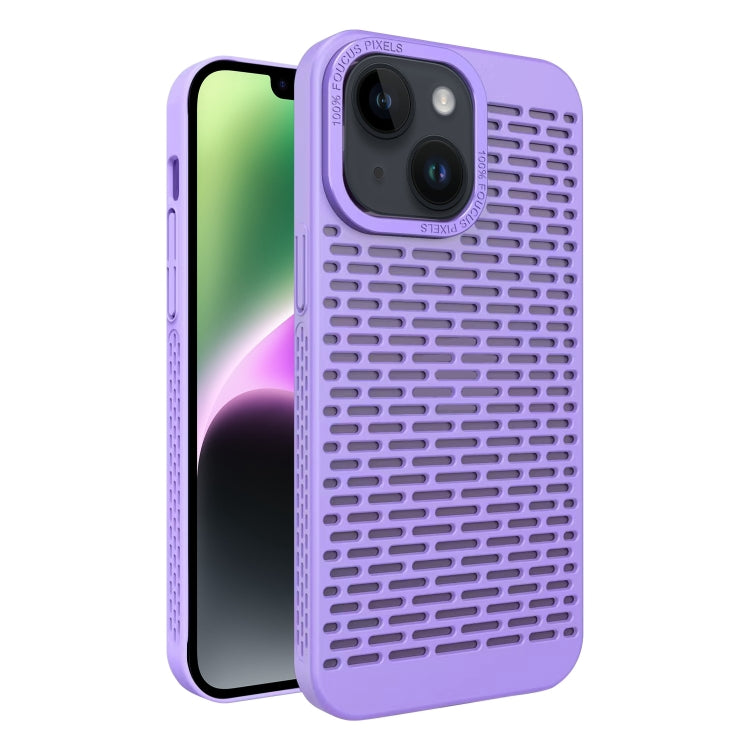 For iPhone 14 Hollow Heat Dissipation TPU Phone Case