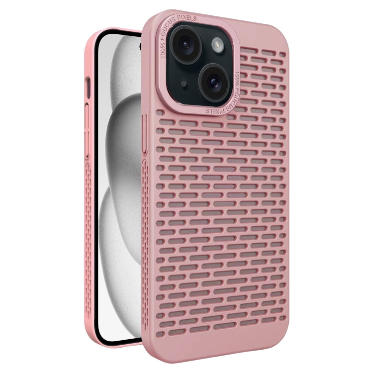 For iPhone 15 Plus Hollow Heat Dissipation TPU Phone Case