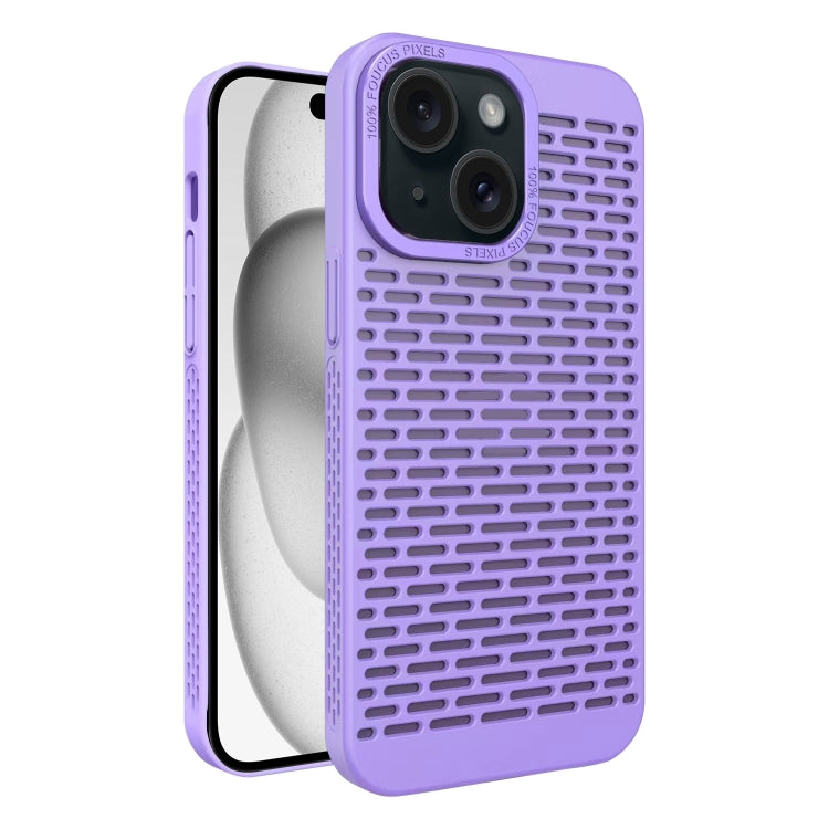 For iPhone 15 Plus Hollow Heat Dissipation TPU Phone Case