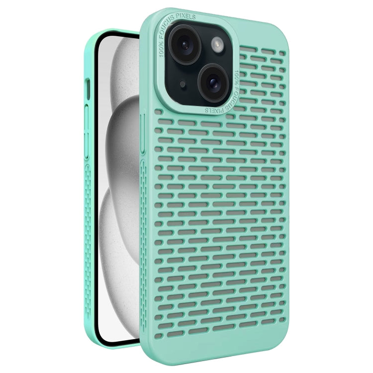 For iPhone 15 Plus Hollow Heat Dissipation TPU Phone Case