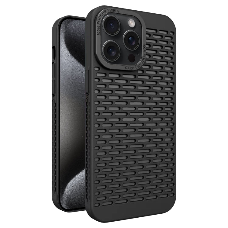 For iPhone 15 Pro Hollow Heat Dissipation TPU Phone Case