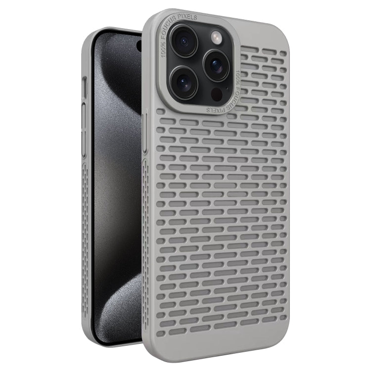 For iPhone 15 Pro Hollow Heat Dissipation TPU Phone Case