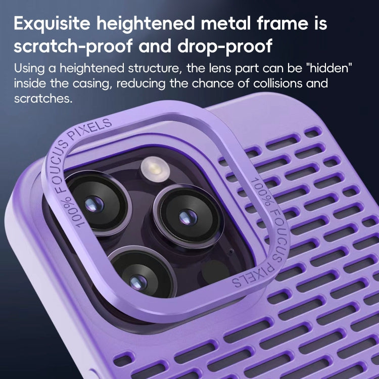 For iPhone 15 Pro Hollow Heat Dissipation TPU Phone Case