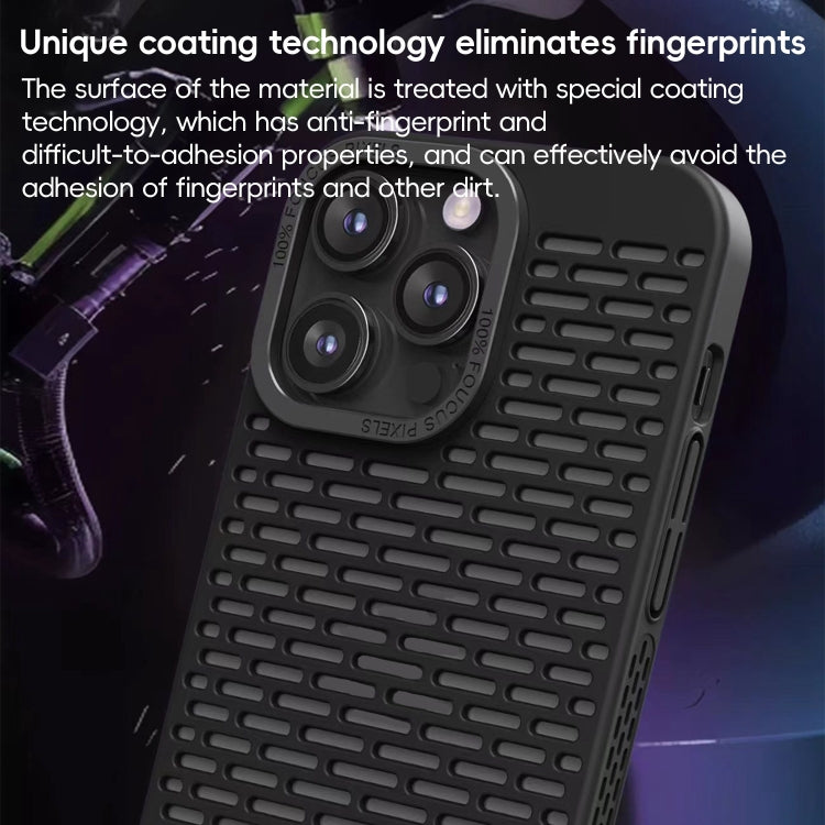 For iPhone 15 Pro Hollow Heat Dissipation TPU Phone Case