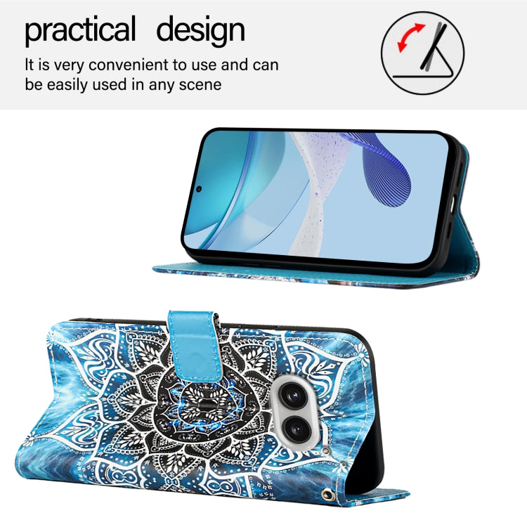 For Nothing Phone 2a Colored Drawing Pattern Plain Weave Leather Phone Case