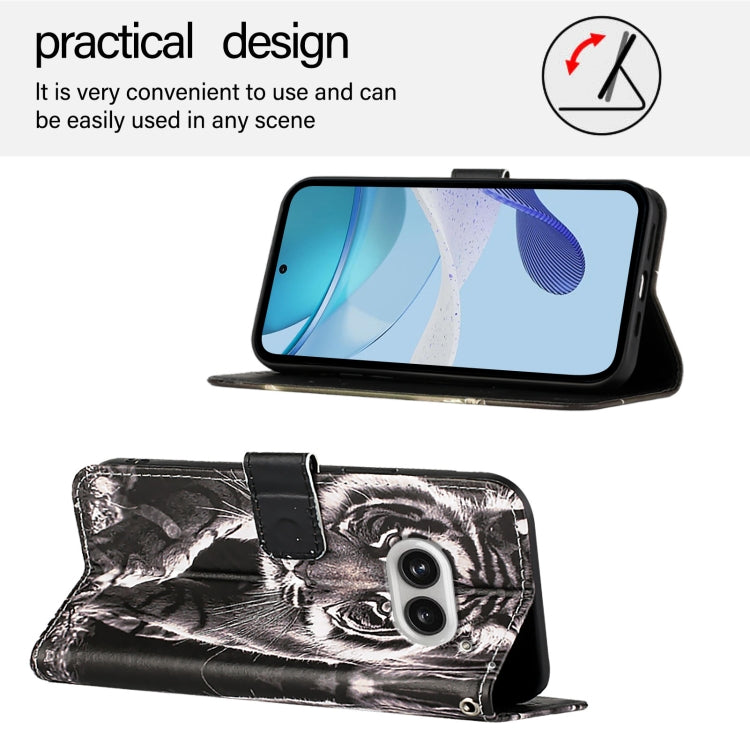 For Nothing Phone 2a Colored Drawing Pattern Plain Weave Leather Phone Case