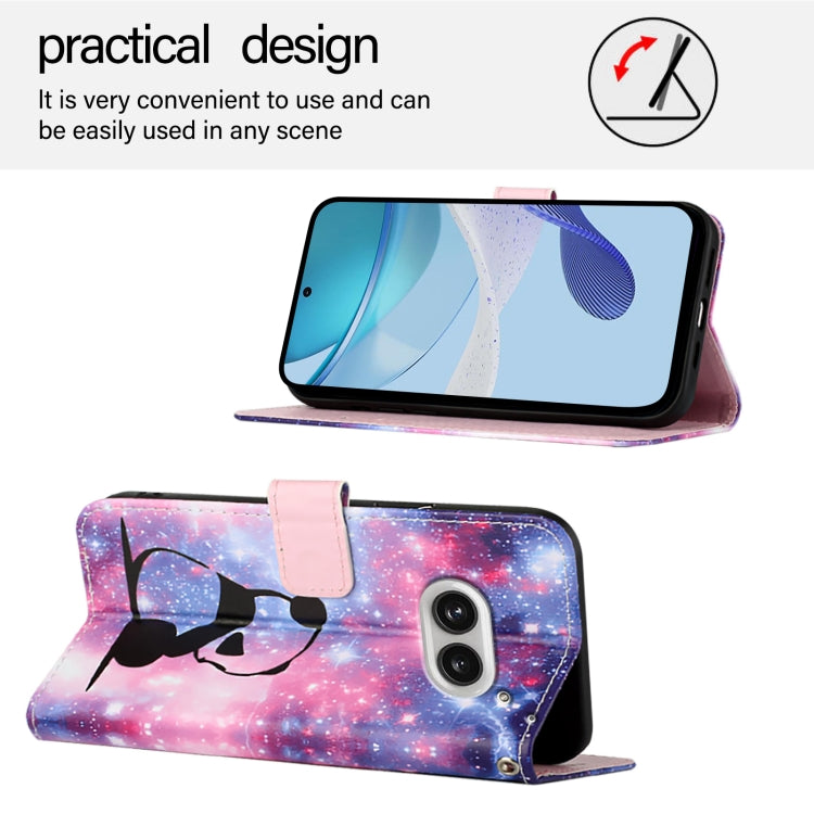 For Nothing Phone 2a Colored Drawing Pattern Plain Weave Leather Phone Case