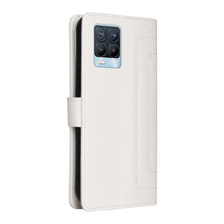 For Realme 8 4G / 8 Pro Diamond Lattice Leather Flip Phone Case