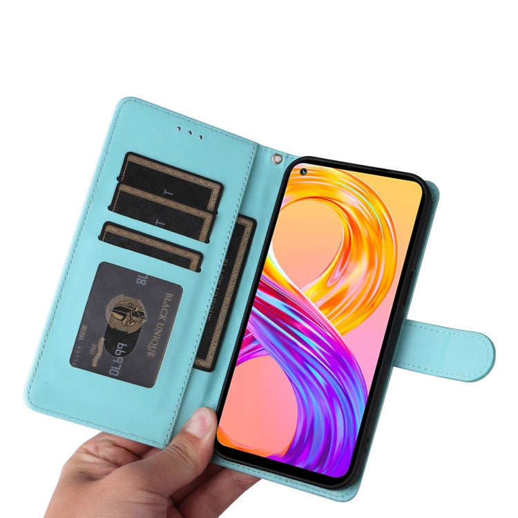 For Realme 8 4G / 8 Pro Diamond Lattice Leather Flip Phone Case