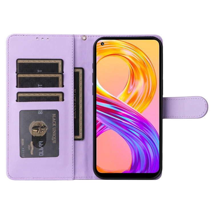 For Realme 8 4G / 8 Pro Diamond Lattice Leather Flip Phone Case
