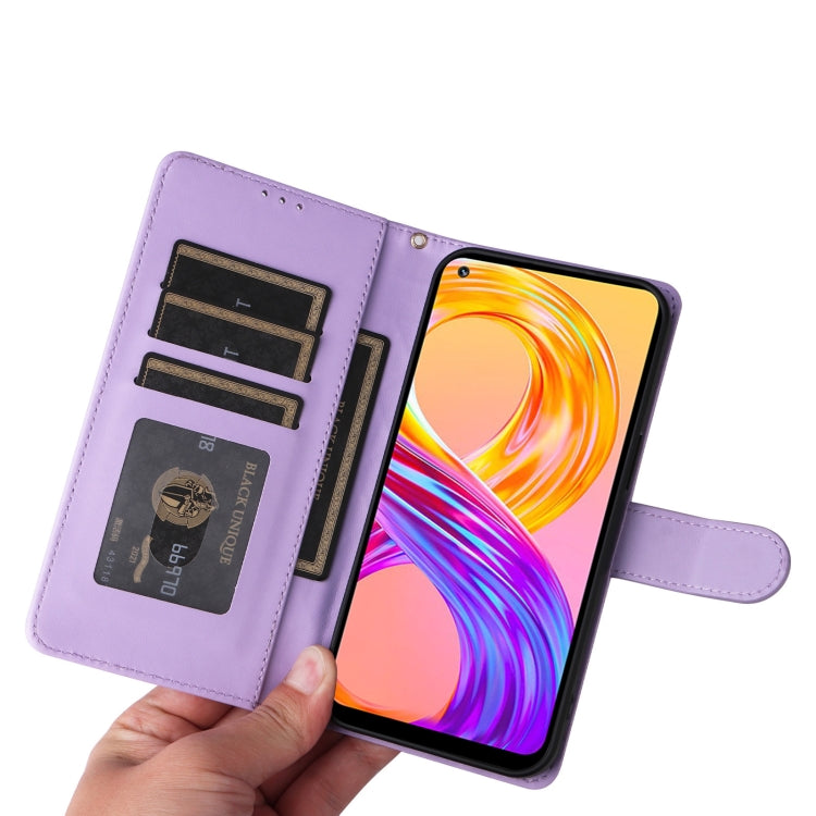 For Realme 8 4G / 8 Pro Diamond Lattice Leather Flip Phone Case