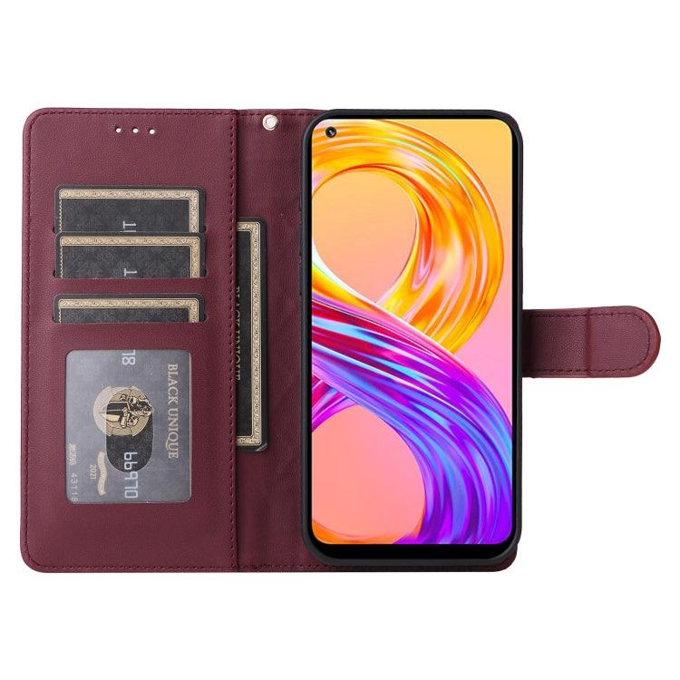 For Realme 8 4G / 8 Pro Diamond Lattice Leather Flip Phone Case