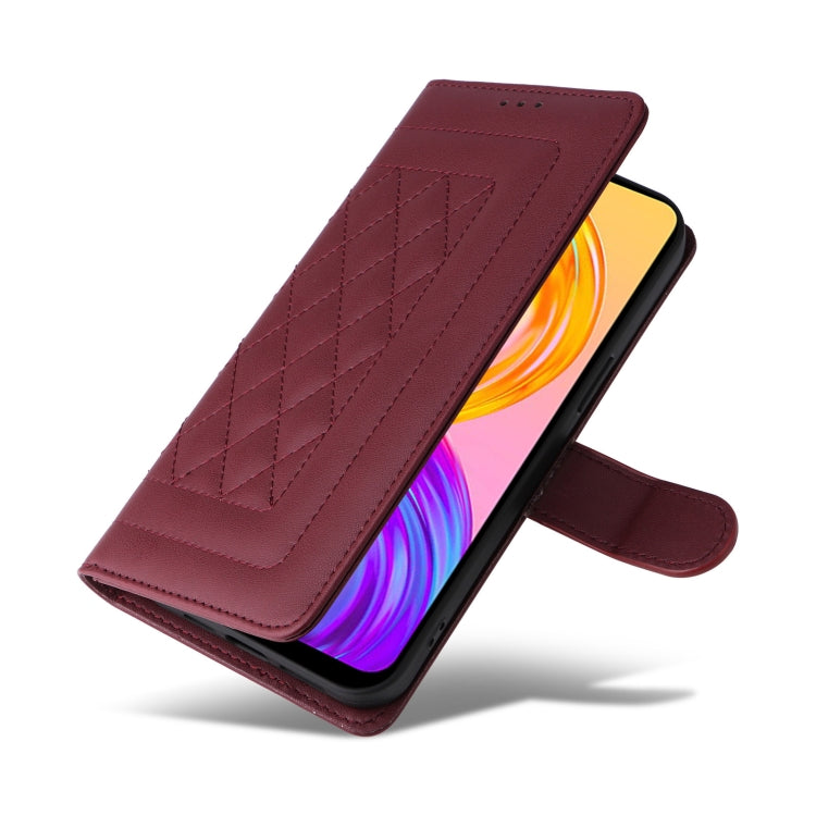 For Realme 8 4G / 8 Pro Diamond Lattice Leather Flip Phone Case