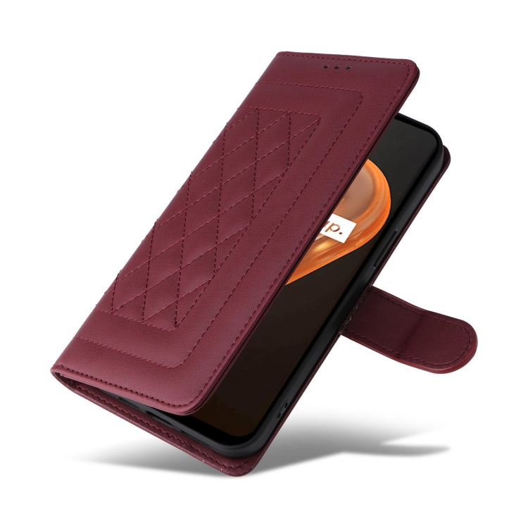 For Realme 9i / OPPO A36 / A96 Diamond Lattice Leather Flip Phone Case