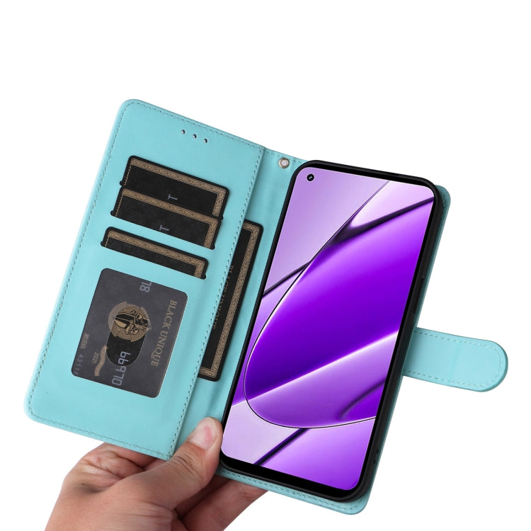 For Realme 11 4G Diamond Lattice Leather Flip Phone Case