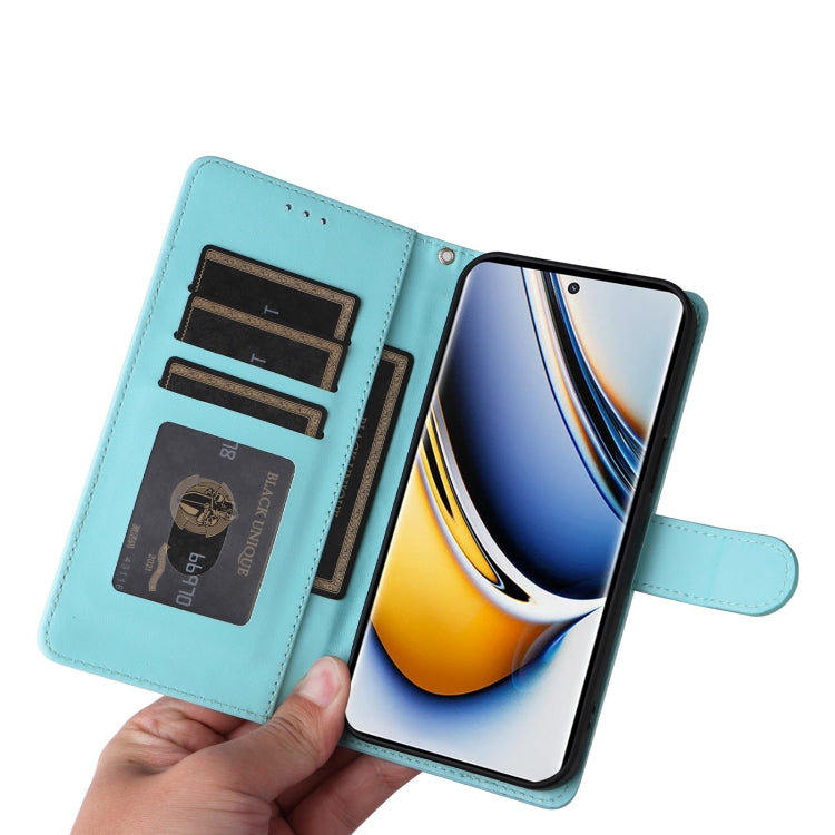 For Realme 11 Pro+ Diamond Lattice Leather Flip Phone Case