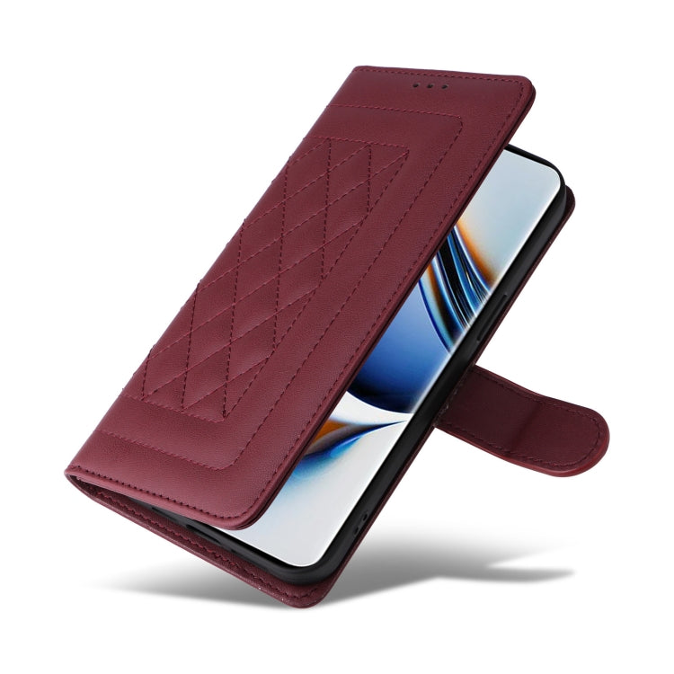 For Realme 11 Pro+ Diamond Lattice Leather Flip Phone Case