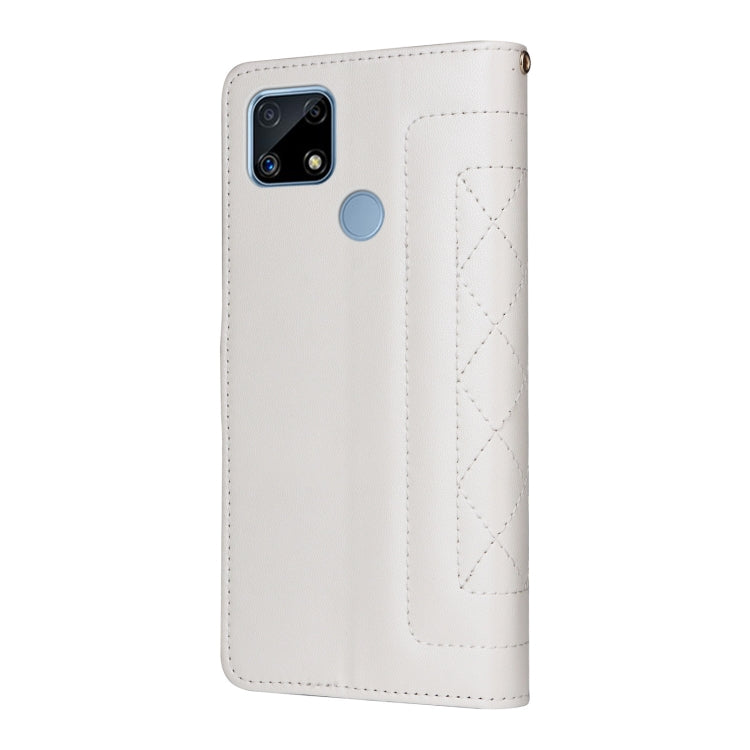 For Realme C15 / C25 / 7i Diamond Lattice Leather Flip Phone Case