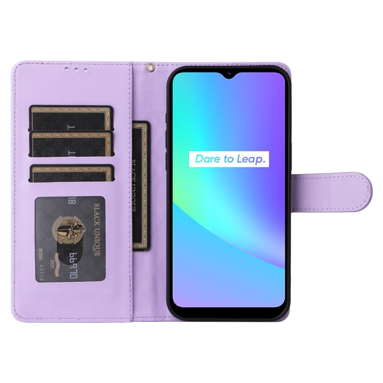 For Realme C15 / C25 / 7i Diamond Lattice Leather Flip Phone Case