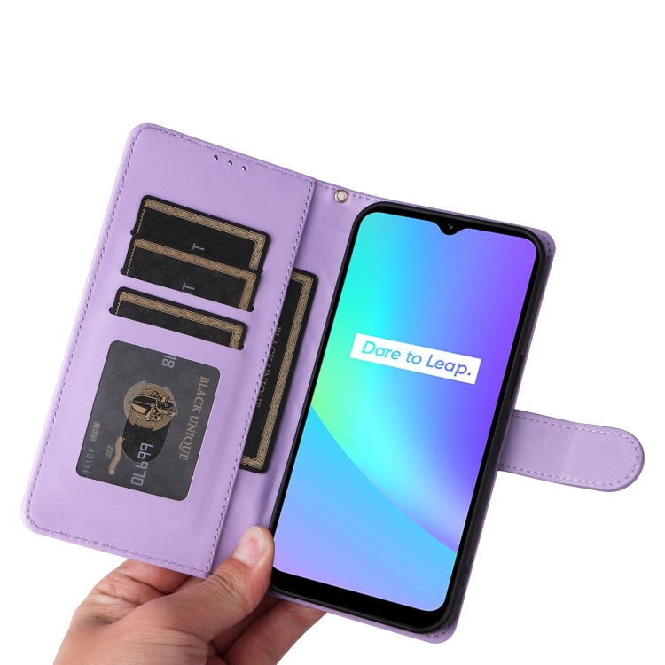 For Realme C15 / C25 / 7i Diamond Lattice Leather Flip Phone Case