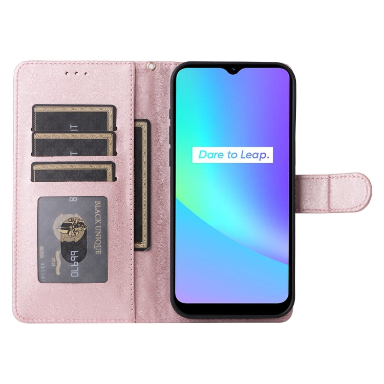 For Realme C15 / C25 / 7i Diamond Lattice Leather Flip Phone Case
