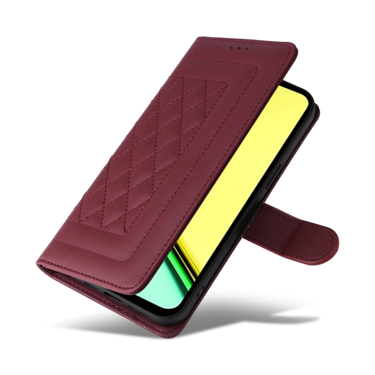 For Realme C67 4G Diamond Lattice Leather Flip Phone Case