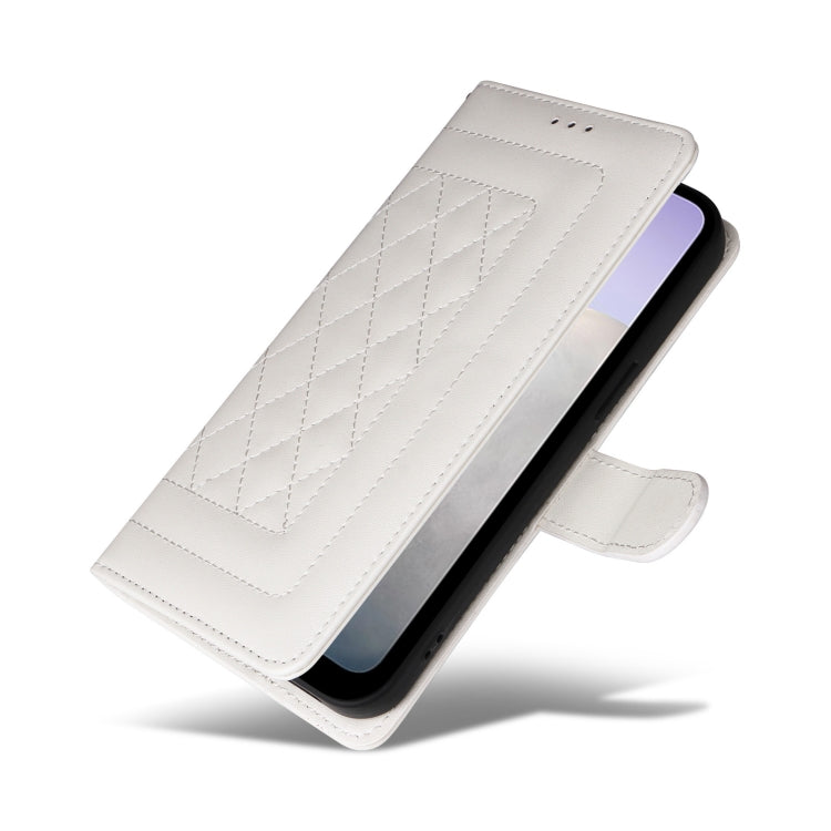 For vivo Y02 Diamond Lattice Leather Flip Phone Case