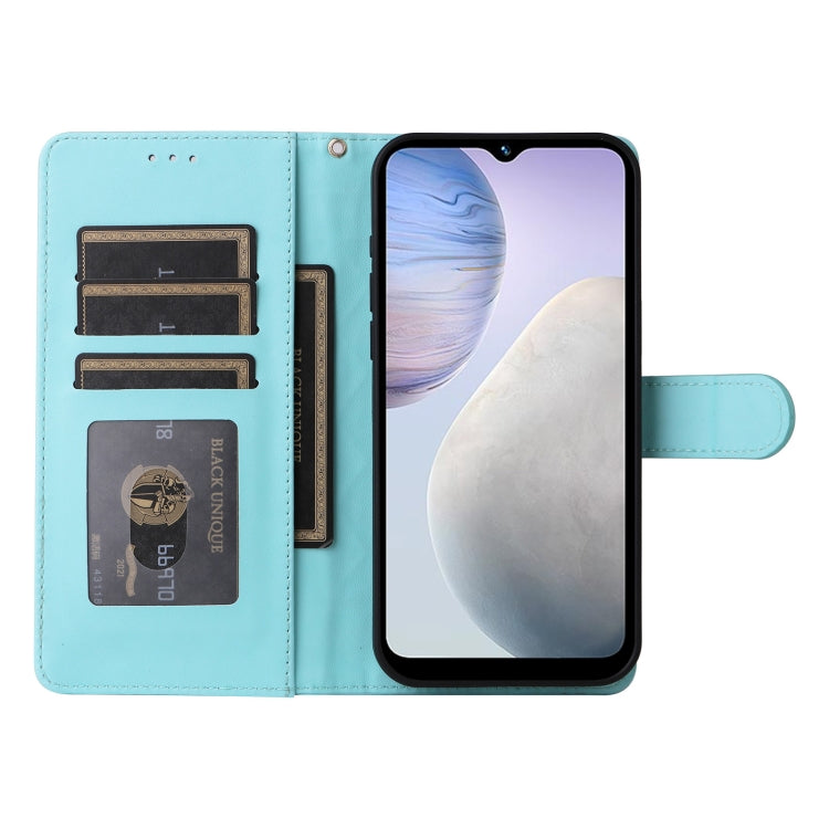 For vivo Y02 Diamond Lattice Leather Flip Phone Case