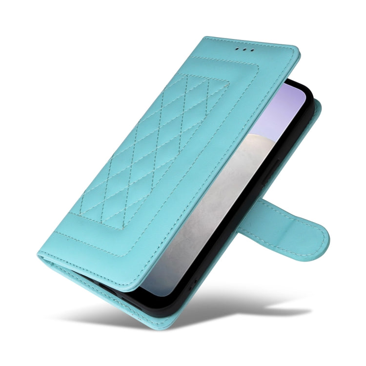 For vivo Y02 Diamond Lattice Leather Flip Phone Case