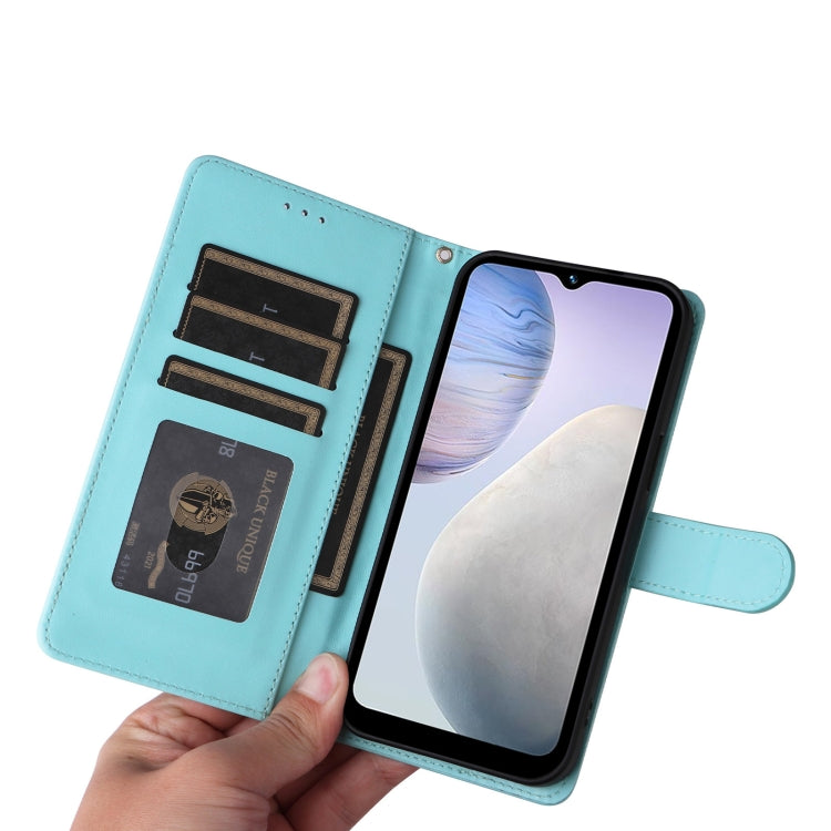 For vivo Y02 Diamond Lattice Leather Flip Phone Case