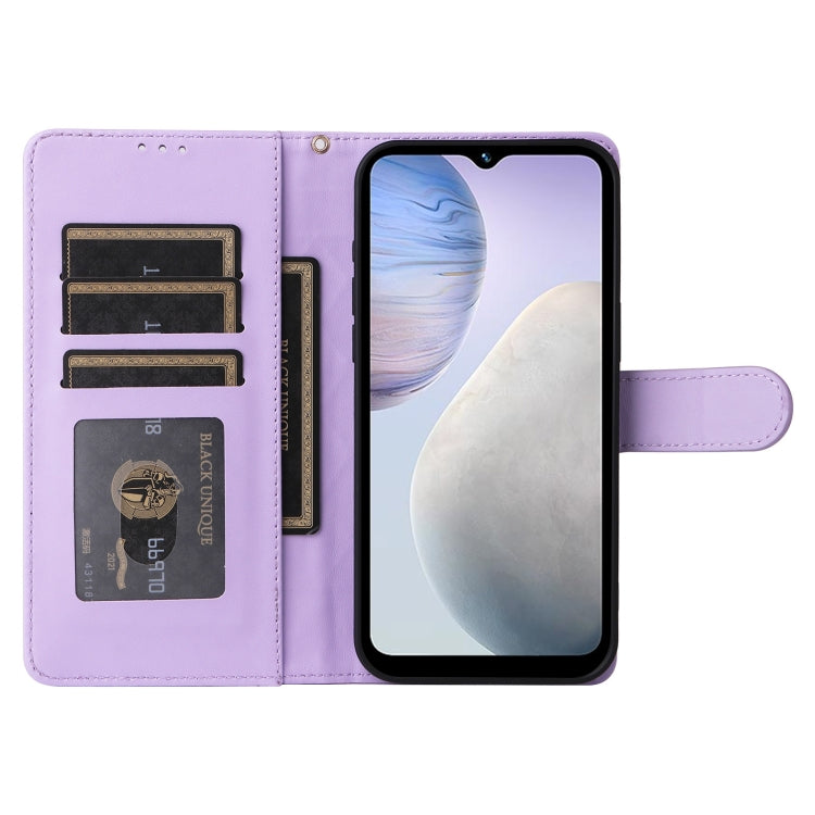 For vivo Y02 Diamond Lattice Leather Flip Phone Case