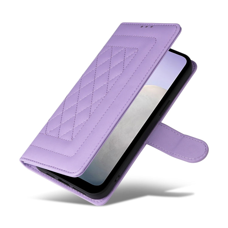 For vivo Y02 Diamond Lattice Leather Flip Phone Case
