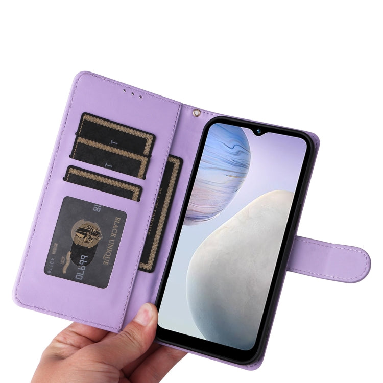 For vivo Y02 Diamond Lattice Leather Flip Phone Case