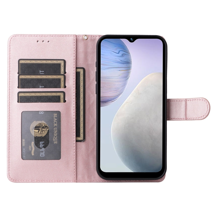 For vivo Y02 Diamond Lattice Leather Flip Phone Case