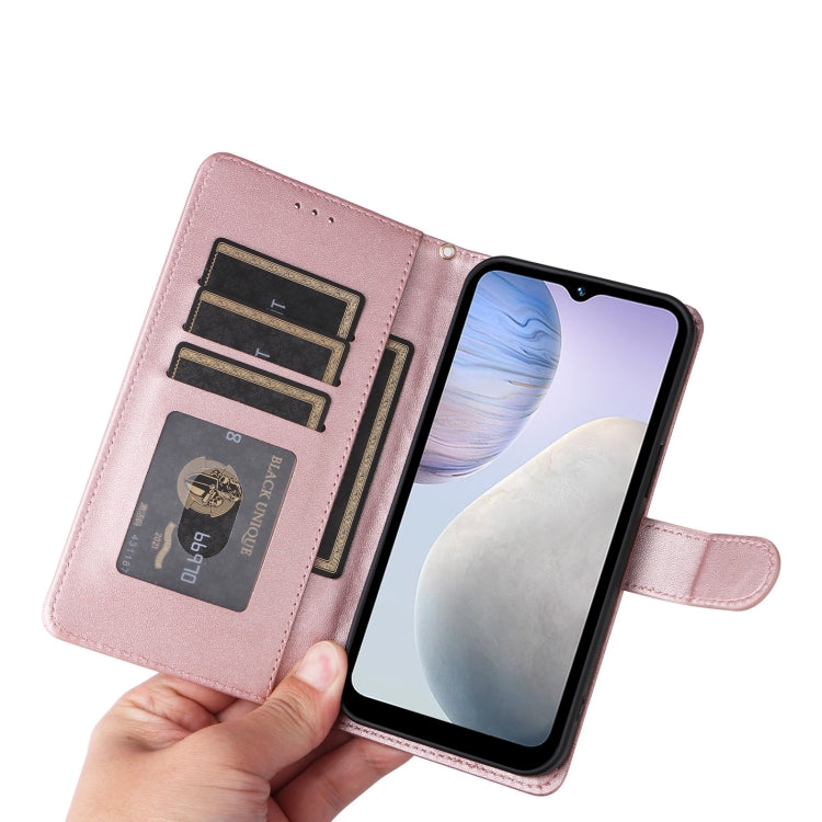 For vivo Y02 Diamond Lattice Leather Flip Phone Case