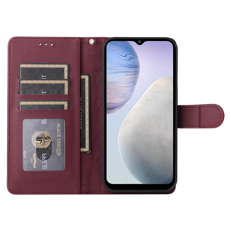 For vivo Y02 Diamond Lattice Leather Flip Phone Case