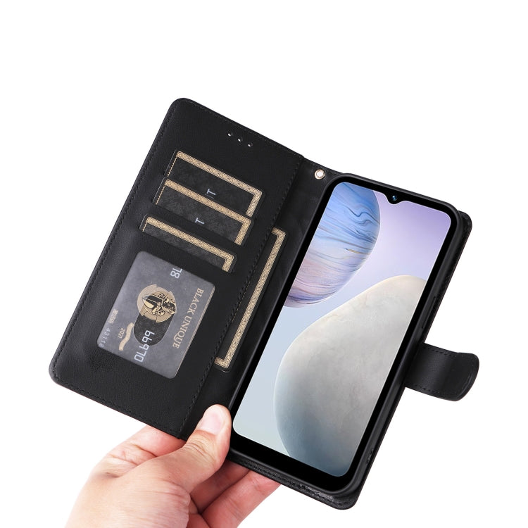 For vivo Y02 Diamond Lattice Leather Flip Phone Case