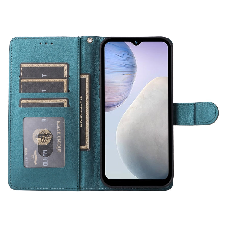 For vivo Y02 Diamond Lattice Leather Flip Phone Case