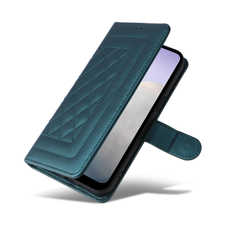 For vivo Y02 Diamond Lattice Leather Flip Phone Case