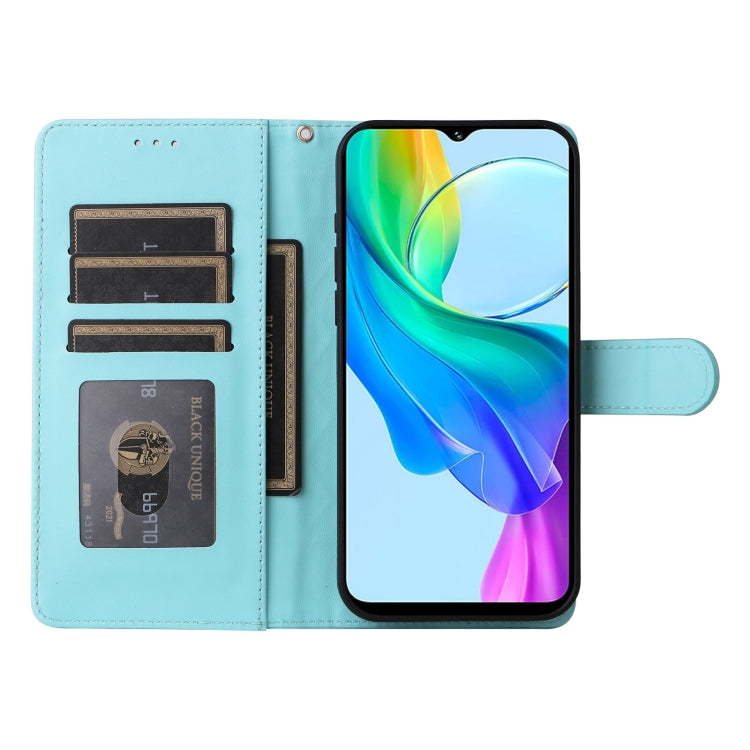 For vivo Y03 Diamond Lattice Leather Flip Phone Case