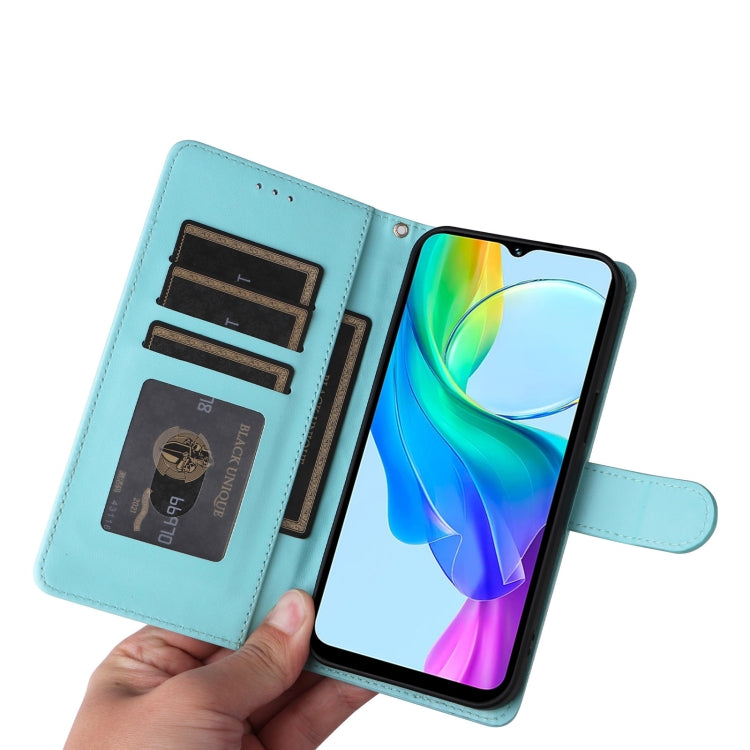 For vivo Y03 Diamond Lattice Leather Flip Phone Case