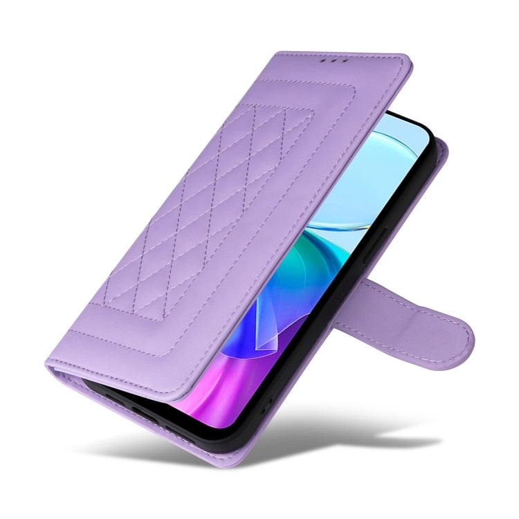 For vivo Y03 Diamond Lattice Leather Flip Phone Case
