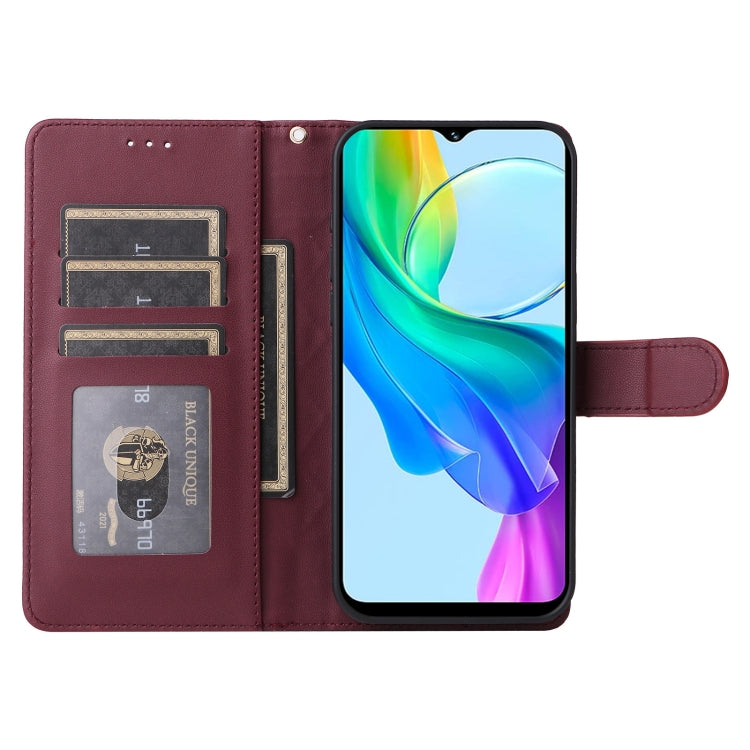 For vivo Y03 Diamond Lattice Leather Flip Phone Case