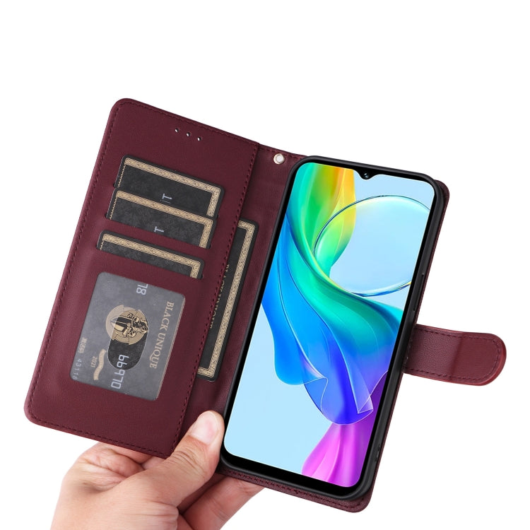 For vivo Y03 Diamond Lattice Leather Flip Phone Case