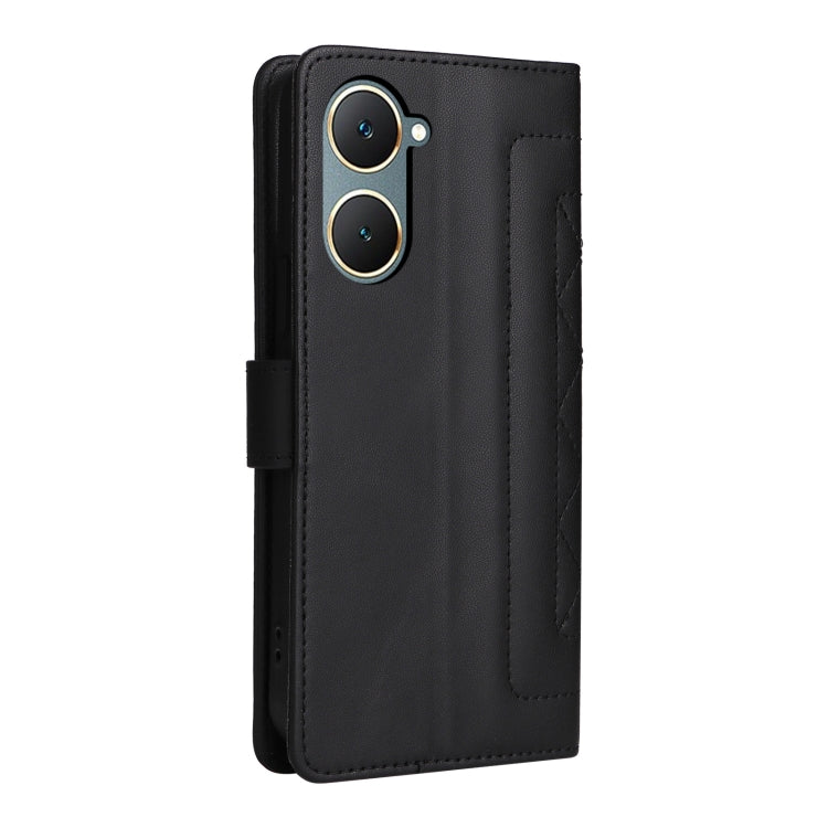 For vivo Y03 Diamond Lattice Leather Flip Phone Case