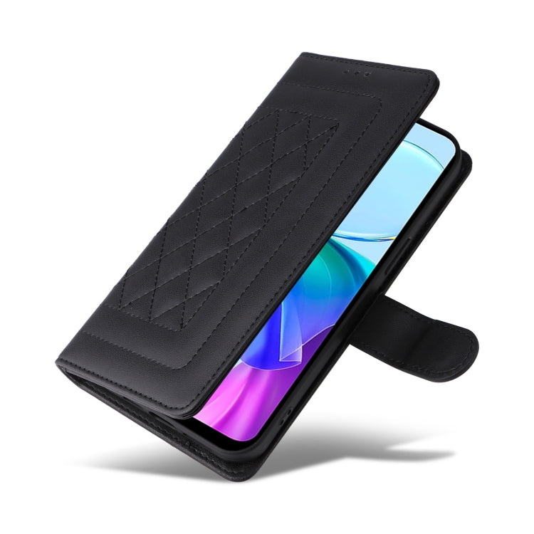 For vivo Y03 Diamond Lattice Leather Flip Phone Case