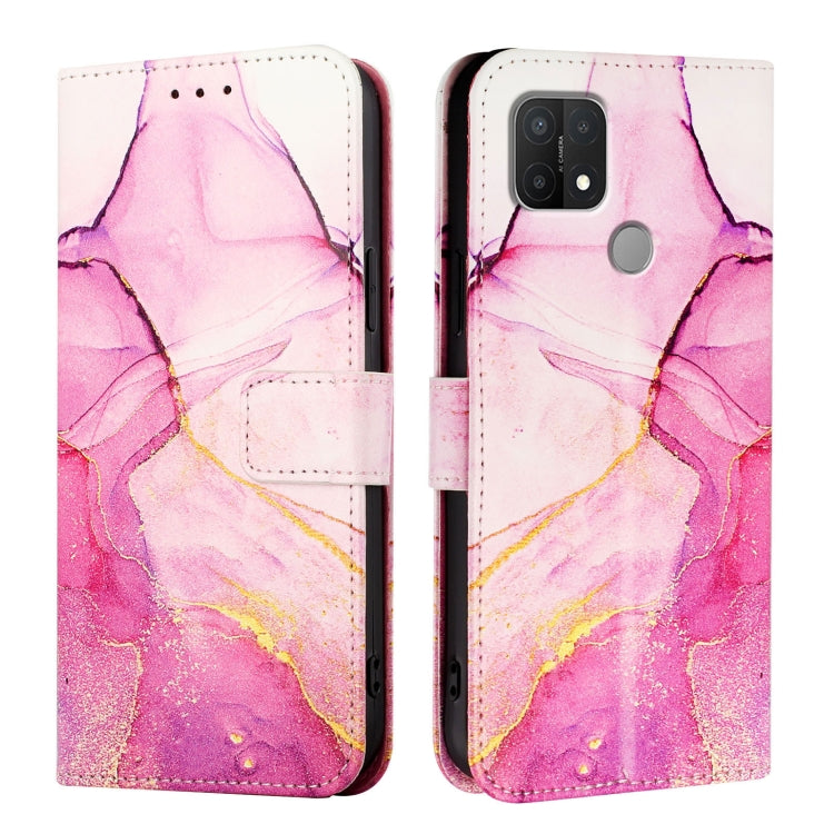 For OPPO A15 / A15s / A35 2021 PT003 Marble Pattern Flip Leather Phone Case